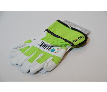 Kwaliteits-tuingereedschap Kinderhandschoen OX-ON leer 6 tot 8 jaar groen