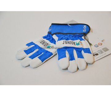 Kwaliteits-tuingereedschap Kinderhandschoen OX-ON leer 6 tot 8 jaar blauw