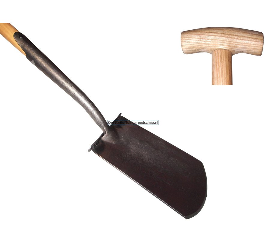 Handgesmede  Spade Zwanenhals met Steps T-Steel 75 cm