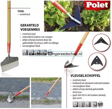 Polet Gekarteld Voegenmes met steel 1.50m