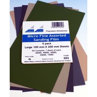 Albion Alloys Micro fijn schuurpapier assortiment (5 stuks)