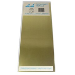 Albion Alloys Messing plaat 0.12 mm 2 stuks (10 x 25cm)