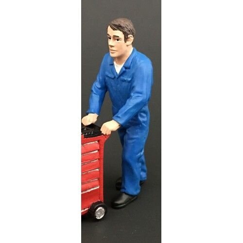 AT Collections John duwt gereedschapswagen blauw (1:32)