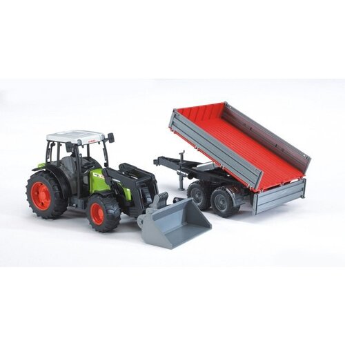 Bruder Bruder 02112 - Claas Nectis met voorlader en aanhanger