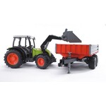 Bruder Bruder 02112 - Claas Nectis met voorlader en aanhanger
