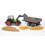 Bruder Bruder 02112 - Claas Nectis met voorlader en aanhanger