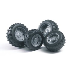 Bruder Bruder 02316 - Bandenset dubbellucht grijs (2000 serie)