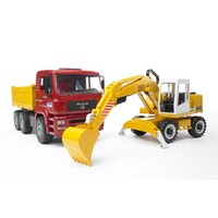 Bruder 02751 - MAN kiepauto met Liebherr Graafmachine