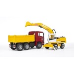 Bruder 02751 - MAN kiepauto met Liebherr Graafmachine
