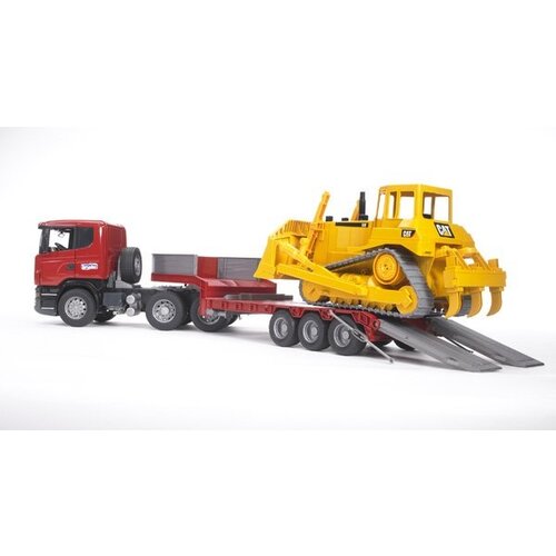 Bruder 03555 - Scania met dieplader en CAT Bulldozer