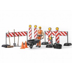 Bruder Bruder 62000 - Wegwerkerset met bworld speelfiguur