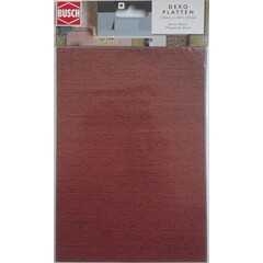 Busch Deko plaat houtmotief rood 2 stuks (21 x 14,8 cm)