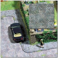 Busch Deko plaat straat stenen 2 stuks (210mm x 148mm)