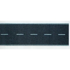 Busch Asfalt landweg met middenmarkering 66mm breed 1m