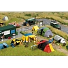 Busch Camping met diverse toebehoren o.a. 15 tenten (1:87)