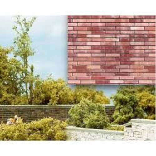 Busch Deko plaat klinkers rood mix 2 stuks (210mm x 148mm)