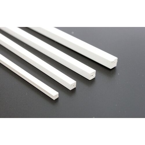 Evergreen Massief vierkant 4,8 mm kunststofprofiel 35 cm (4 stuks)