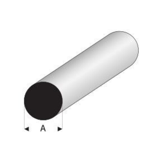 Evergreen Massief rond 2,5 mm kunststofprofiel 35 cm (5 stuks)