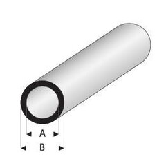 Evergreen Buis A = 3,3 mm B = 4,8 mm kunststofprofiel 35 cm (4 stuks)