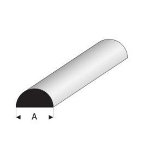 Evergreen Half rond Massief 2 mm kunststofprofiel 35 cm (4 stuks)