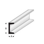 Evergreen U profiel A 1,4 mm x B 4 mm kunststofprofiel 35 cm (4 stuks)