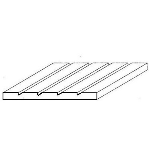 Evergreen Polystyreen plaat schroten Plankbreedte 2,8 mm D1,0 mm (15 x 30)