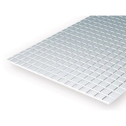 Evergreen Polystyreen plaat trottoir plein BB 8,5 D 1,0 mm