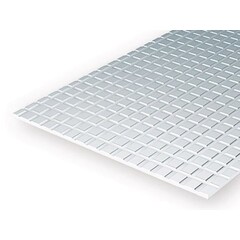 Evergreen Polystyreen plaat trottoir plein Br 12,7 D 1 mm