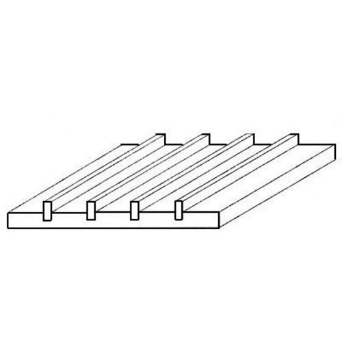 Evergreen Polystyreen dakplaat br 9,5 mm D 1,0 mm (15 x 30cm)