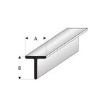 Evergreen T profiel 6,5 mm x 6,5 mm kunststofprofiel 35 cm (2 stuks)