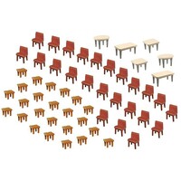 Faller Tafels en stoelen set 55 delig (1:87)