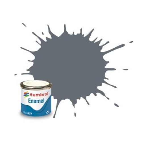 Humbrol Humbrol nr 123 Extra Donker Zee Grijs Zijdeglans (14ml)