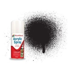 Humbrol spray nr 33 Zwart Mat (150ml)