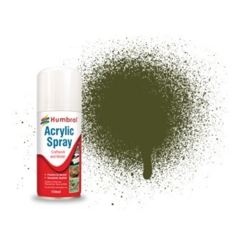 Humbrol Humbrol spray nr 155 olijf groen mat spuitverf (150ml)