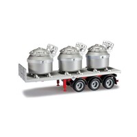 Herpa Oplegger met 3 aluminium tanks (1:87)