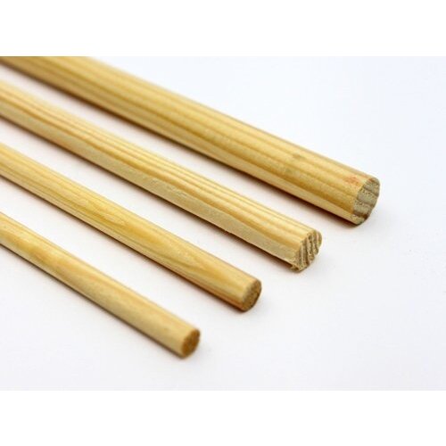 Vuren hout Rond 8,0 mm 50 cm (10 stuks)