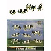 Kids Globe Koeien zwartbont 8 stuks (1:87)