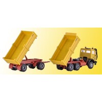 Kibri Mercedes Benz kipper met Kirchhoff aanhanger (1:87)