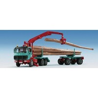 Kibri Mercedes houttransporter met kraan (1:87)