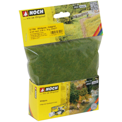 Noch Grasvezel wild gras mei groen 6mm lang (50g)