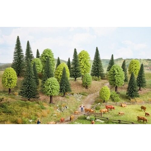 Noch Bomen mix loof en den 10 stuks (5 - 14 cm)
