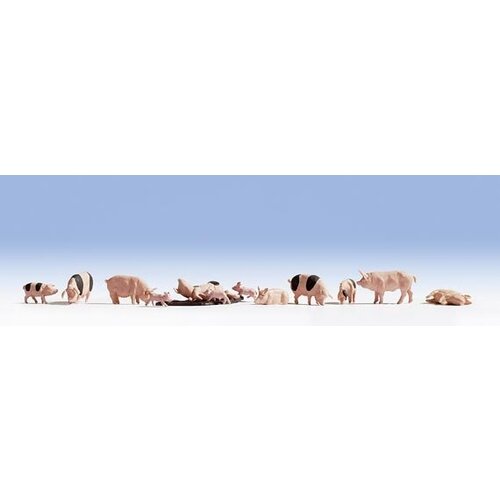 Noch Varkens met biggen 13 stuks (1:87)
