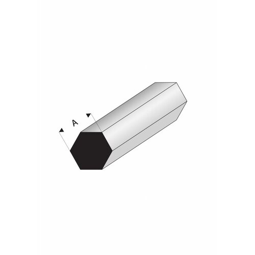 Raboesch Zeskant profiel A 2 mm Kunststofprofiel 50 cm, 2 stuks