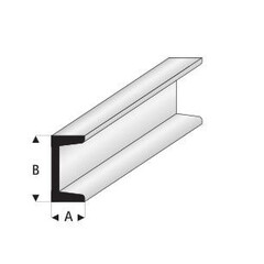 Raboesch U profiel 2,5 mm x 5 mm 50 cm, 2 stuks