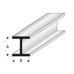 Raboesch H profiel 3 mm x 3 mm 50 cm, 2 stuks
