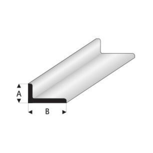 Raboesch L profiel 3 mm x 6 mm Kunststofprofiel 50 cm, 2 stuks