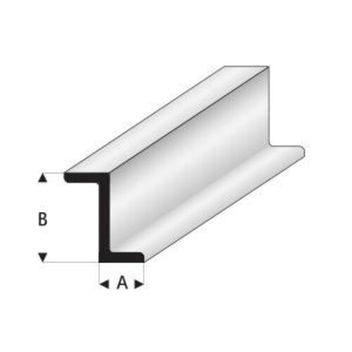 Raboesch Z profiel A 2 mm x B 3 mm Kunststofprofiel 50 cm, 2 stuks
