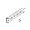 Raboesch U Connector profiel 3 mm kunststofprofiel  50 cm, 2 stuks