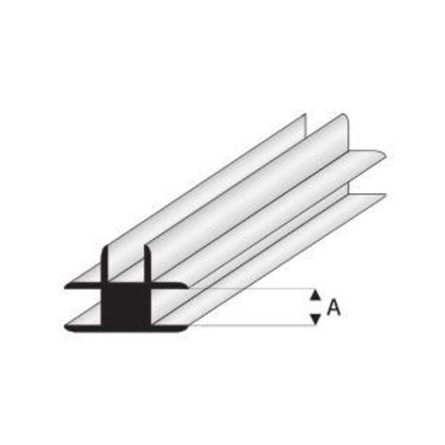 Raboesch T Connector profiel 1 mm 50 cm, 2 stuks