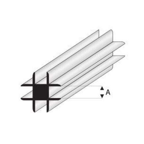 Raboesch Cross Connector profiel 4 mm 50 cm, 2 stuks